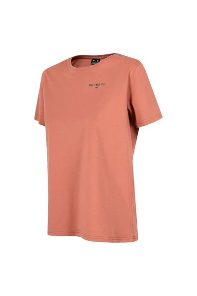 Ženské funkční tričko 4F s volným střihem a měkkou tkaninou - lososová barva