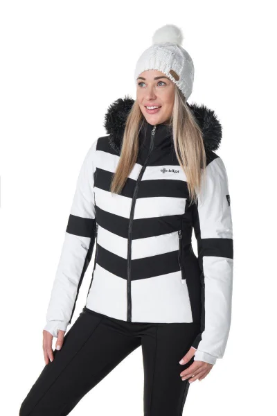 Černobílá lyžařská bunda SnowChic Kilpi