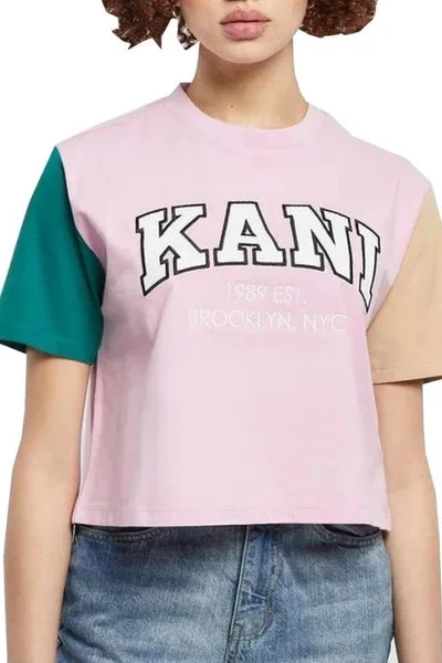 Dámské tričko Karl Kani Serif Crop Block Tee