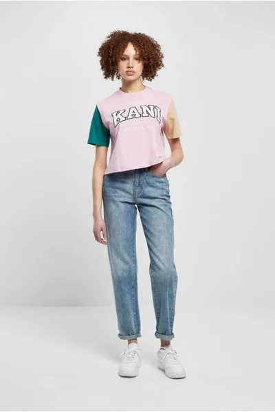 Dámské tričko Karl Kani Serif Crop Block Tee