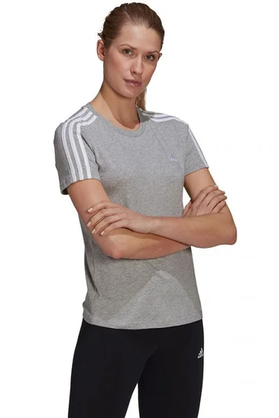 Šedé dámské tričko Adidas Essentials Slim W GL0785