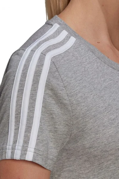 Šedé dámské tričko Adidas Essentials Slim W GL0785