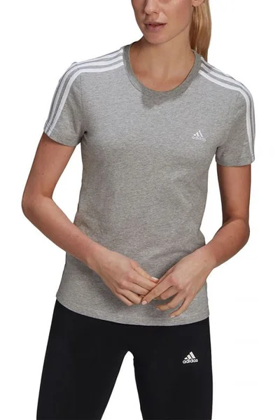 Šedé dámské tričko Adidas Essentials Slim W GL0785