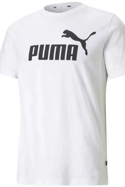 Tričko Puma ESS Logo bílé - pánské - krátký rukáv