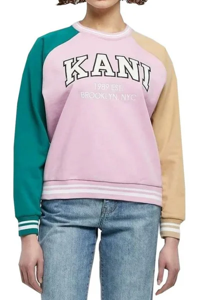 Karl Kani Mikina Serif Block College Crew Neck