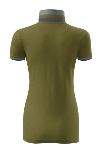 Dámské khaki polo tričko Malfini Collar Up