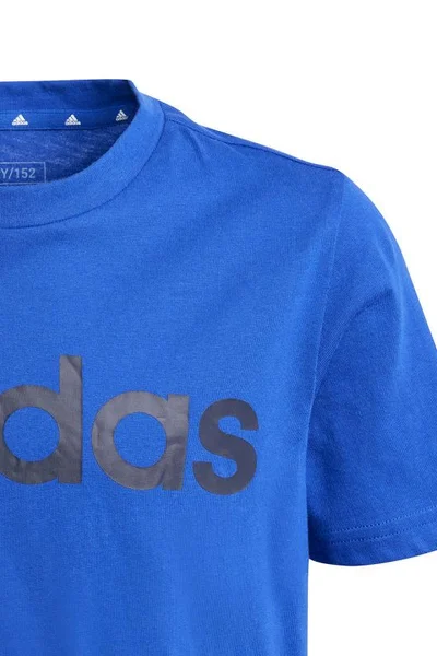 Adidas Dětské bavlněné tričko s velkým logem - modré