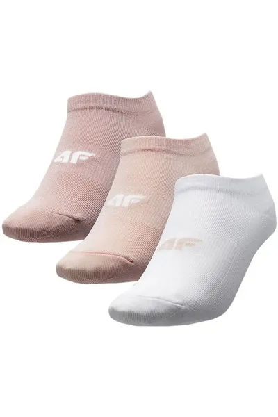 Bílé, krémové, růžové dámské ponožky 4F W H4L22 SOD003 10S+12S+54S