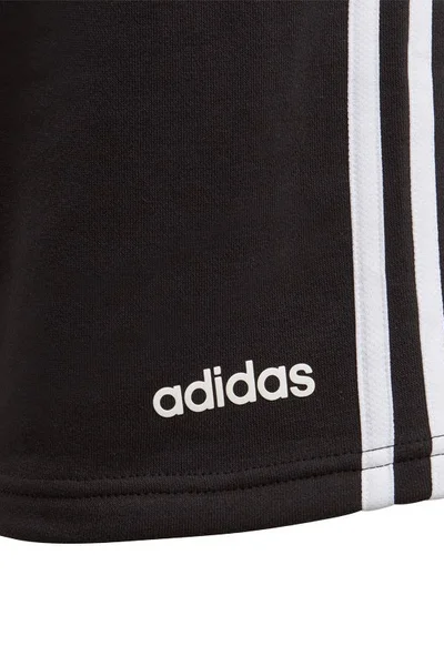 Adidas Essentials Juniorské Šortky s Třemi Pruhy - Černé