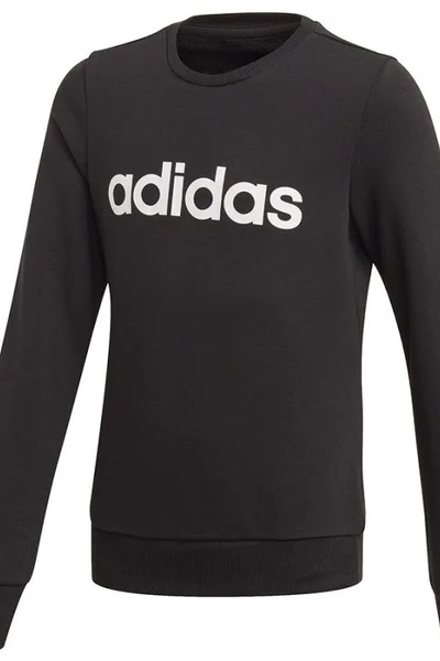 ADIDAS Dětská Mikina s Velkým Nápisem Černá