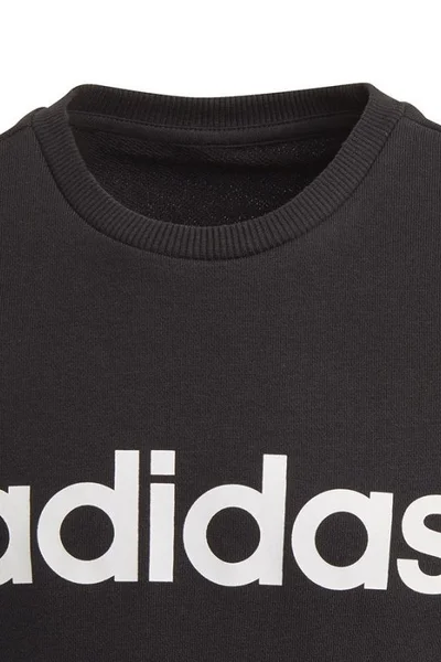 ADIDAS Dětská Mikina s Velkým Nápisem Černá