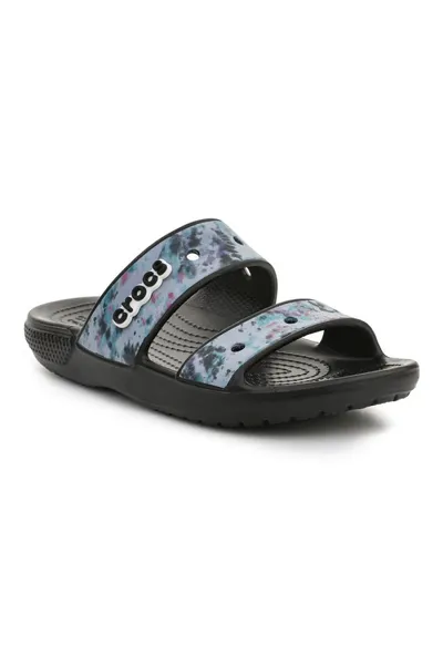 Modré dámské pantofle Crocs Classic Tie Dye Graphic Sandal W 207283-988
