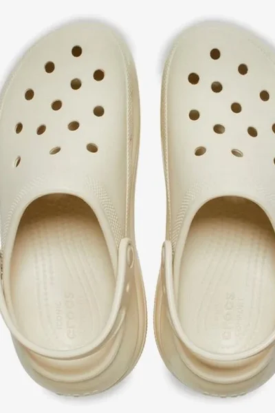 Pantofle Crocs Mega Crush Clog - Béžové