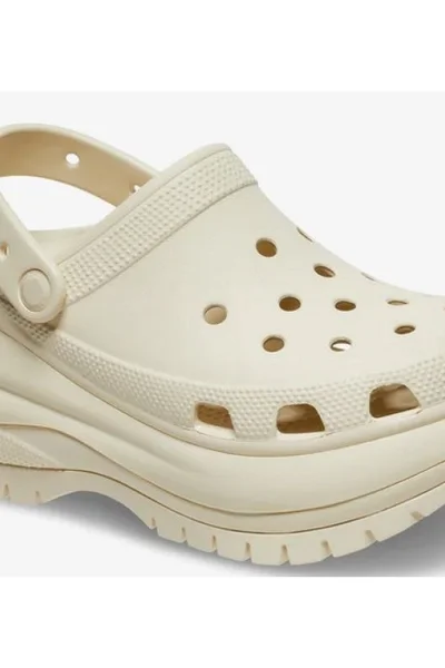 Pantofle Crocs Mega Crush Clog - Béžové