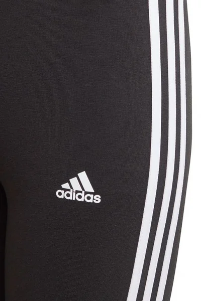 Černé dívčí legíny Adidas Essentials 3 Stripes GN4046