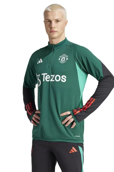 Adidas zelená fotbalová tréninková mikina Manchester United