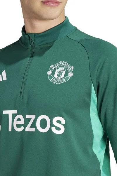 Adidas zelená fotbalová tréninková mikina Manchester United