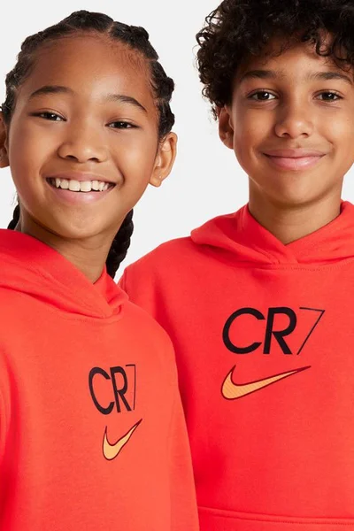 NIKE Juniorská mikina s kapucí CR7 oranžová