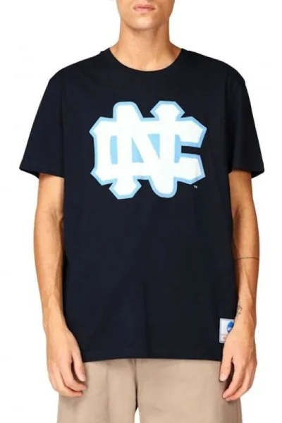 Tričko Mitchell & Ness NCAA UNC s velkým logem - tmavě modré