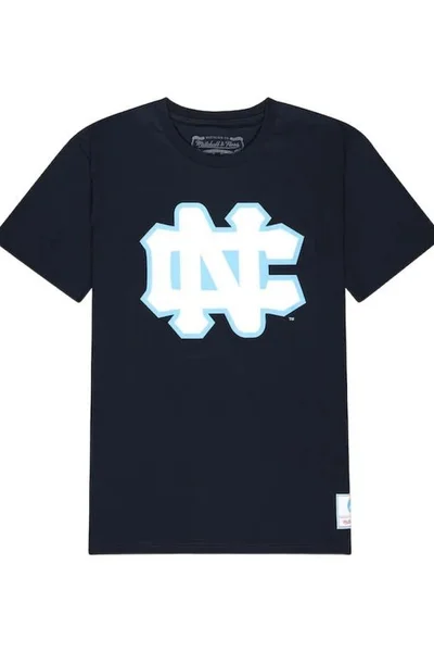 Tričko Mitchell & Ness NCAA UNC s velkým logem - tmavě modré