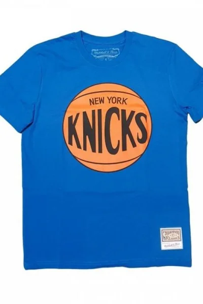 Mitchell & Ness tričko NY Knicks modré - pánské - logo na hrudi