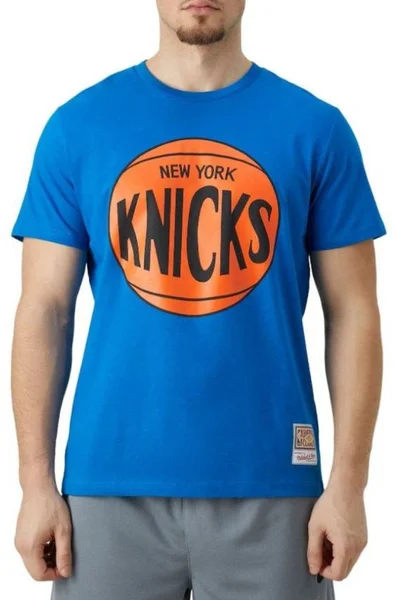 Mitchell & Ness tričko NY Knicks modré - pánské - logo na hrudi