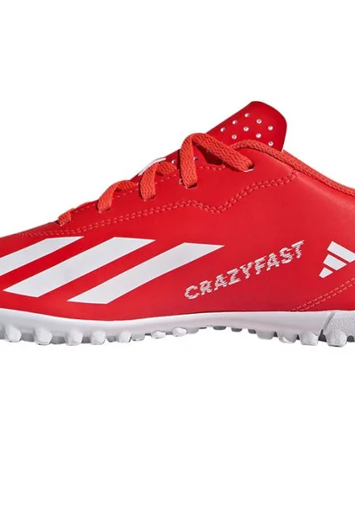 Juniorské kopačky adidas X Crazyfast Club TF - červené