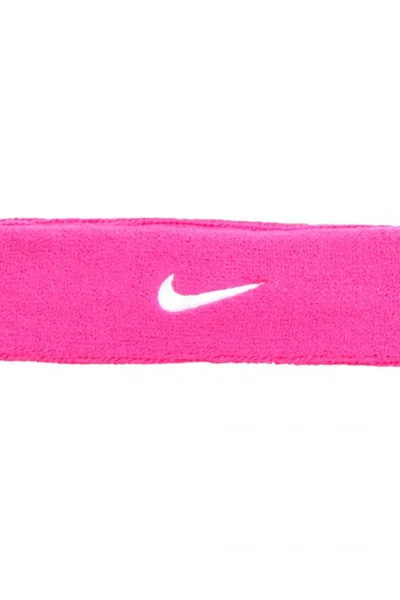 Růžová froté čelenka Nike Swoosh - univerzální velikost