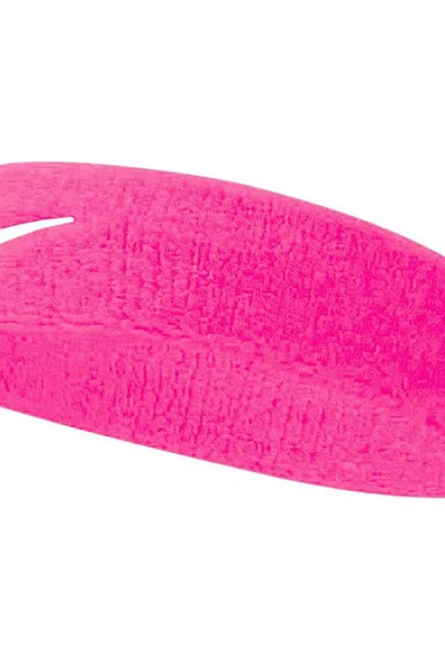 Růžová froté čelenka Nike Swoosh - univerzální velikost