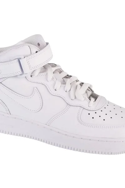 Boty Nike Air Force 1 Mid GS W pro ženy - bílé