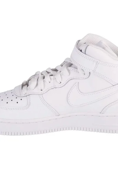 Boty Nike Air Force 1 Mid GS W pro ženy - bílé