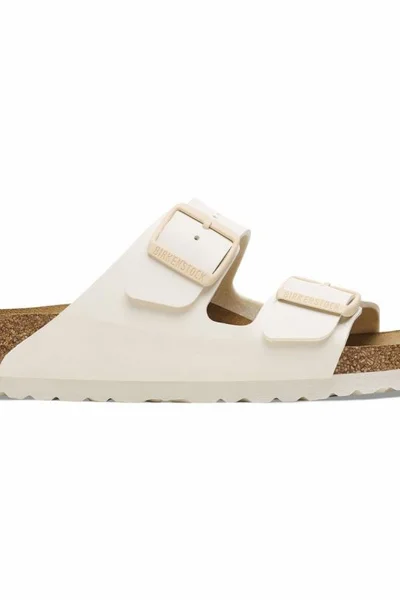 Birkenstock Arizona BF W bílé žabky s korkovou stélkou