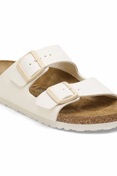 Birkenstock Arizona BF W bílé žabky s korkovou stélkou