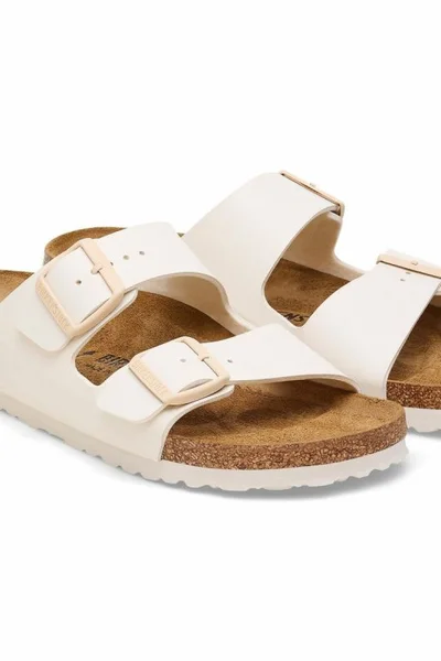 Birkenstock Arizona BF W bílé žabky s korkovou stélkou