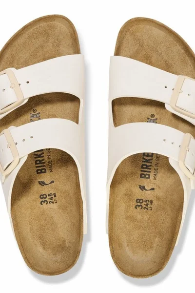 Birkenstock Arizona BF W bílé žabky s korkovou stélkou