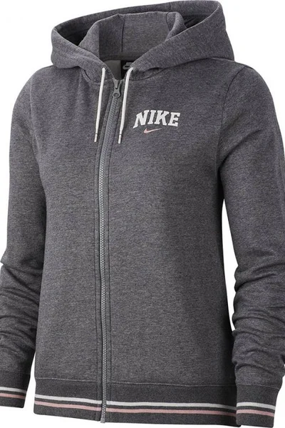 NIKE Dámská mikina s kapucí FZ FLC Layers šedá