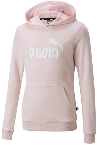 Růžová dětská mikina Puma ESS Logo Hoodie TR Jr 587030 16