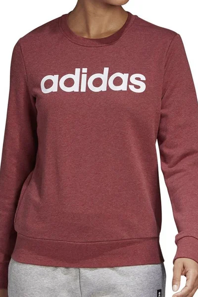 Adidas Dámská Mikina Essentials Linear Crewneck Maroon