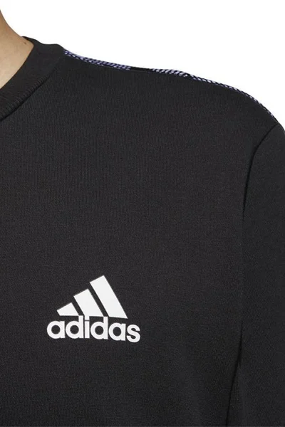 Adidas Pánská Mikina Essentials Černá s Logem na Přední Straně