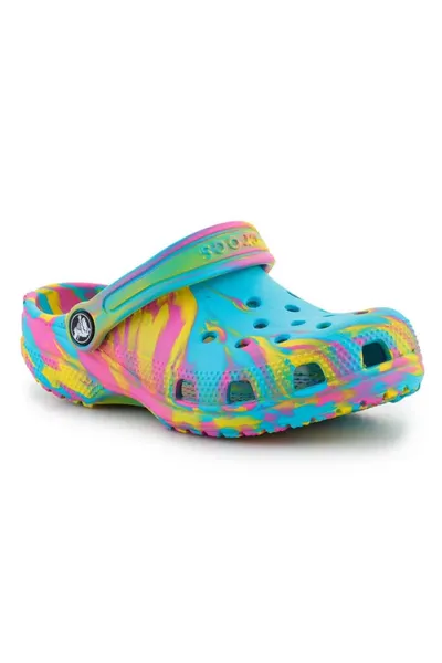 Letní dětské gumové sandály Crocs Marbled