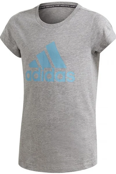 Adidas Dívčí Šedé Tričko s Krátkým Rukávem