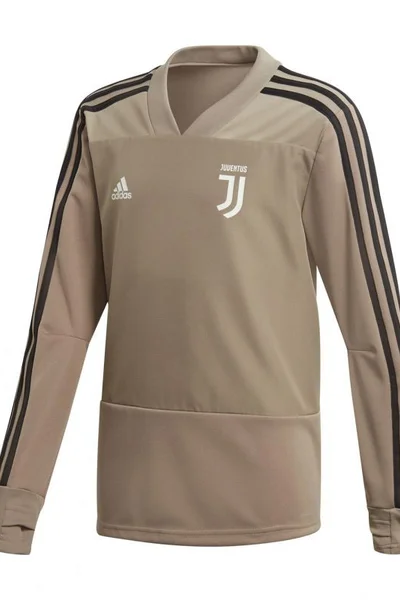 Hnědá dětská mikina Adidas Juventus Turín Jr CW8728