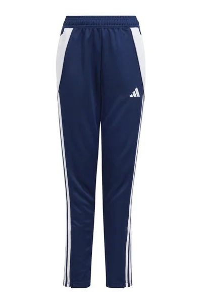 Adidas dětské kalhoty Tiro Slim s kapsami na zip tmavě modré