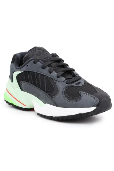 Šedo-černo-zelené pánské tenisky Adidas Yung-1 Trail M EE6538