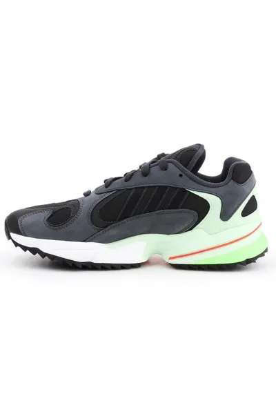 Šedo-černo-zelené pánské tenisky Adidas Yung-1 Trail M EE6538