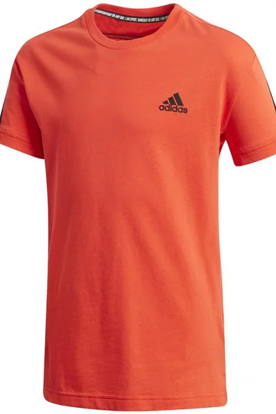 Oranžové dětské tričko adidas B 3S Tee s krátkým rukávem