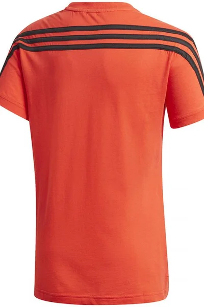 Oranžové dětské tričko adidas B 3S Tee s krátkým rukávem