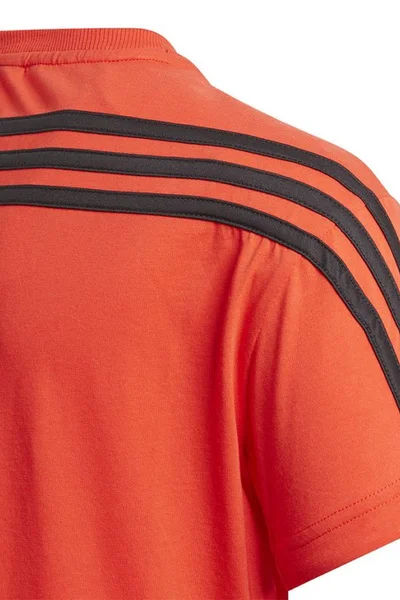 Oranžové dětské tričko adidas B 3S Tee s krátkým rukávem