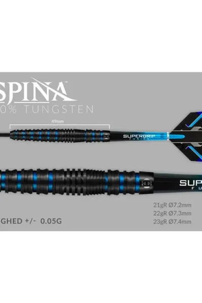 Hrací šipky Harrows Spina Black 90% Steeltip HS-TNK-000013750