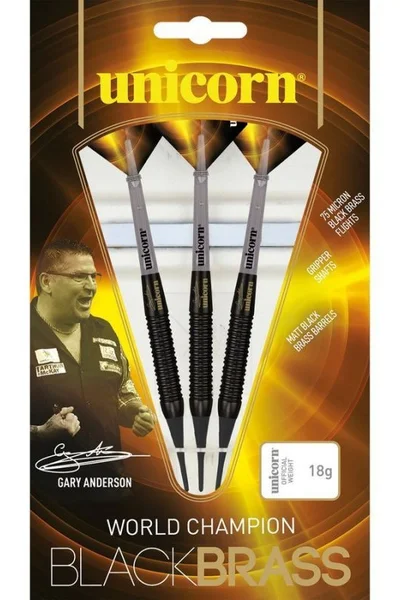 Šipky Unicorn Black Brass se soft hroty - Gary Anderson 16g:23661|18g:23662